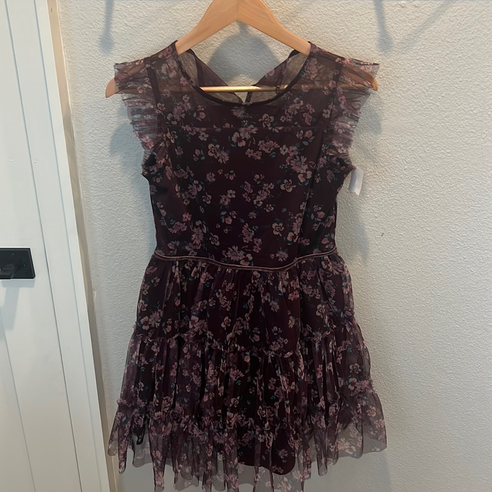 Target tween dress Zenzi purple floral tulle